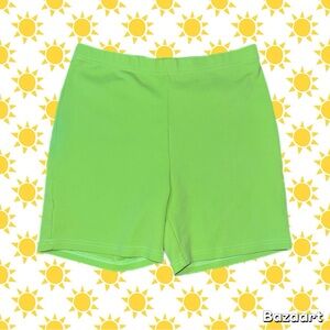 Bright Green Biker Shorts